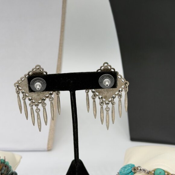 Chico's Costume Jewelry Lot Faux Turquoise Beaded Necklaces Layering Pieces - Picture 12 of 16